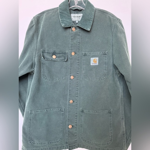 Vintage Carhartt Work In Progress Green Michigan Coat Men’s Size S - Picture 2 of 12